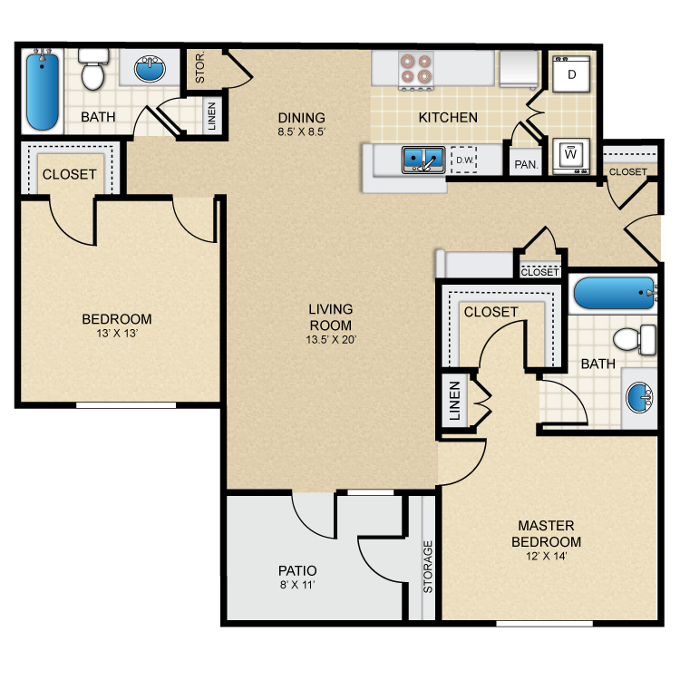 2 Bedrooms 2 Bathrooms Apartment for rent at The Redland in San Antonio, TX