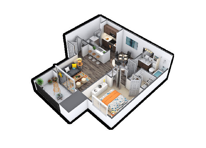 1 Bedroom 1 Bathroom Apartment for rent at The District on La Frontera in Austin, TX