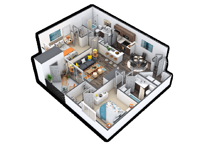 2 Bedrooms 2 Bathrooms Apartment for rent at The District on La Frontera in Austin, TX
