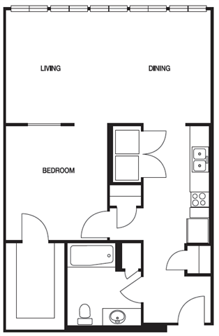 1 Bedroom 1 Bathroom Apartment for rent at Biltmore at Midtown in Atlanta, GA