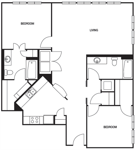 2 Bedrooms 2 Bathrooms Apartment for rent at Biltmore at Midtown in Atlanta, GA