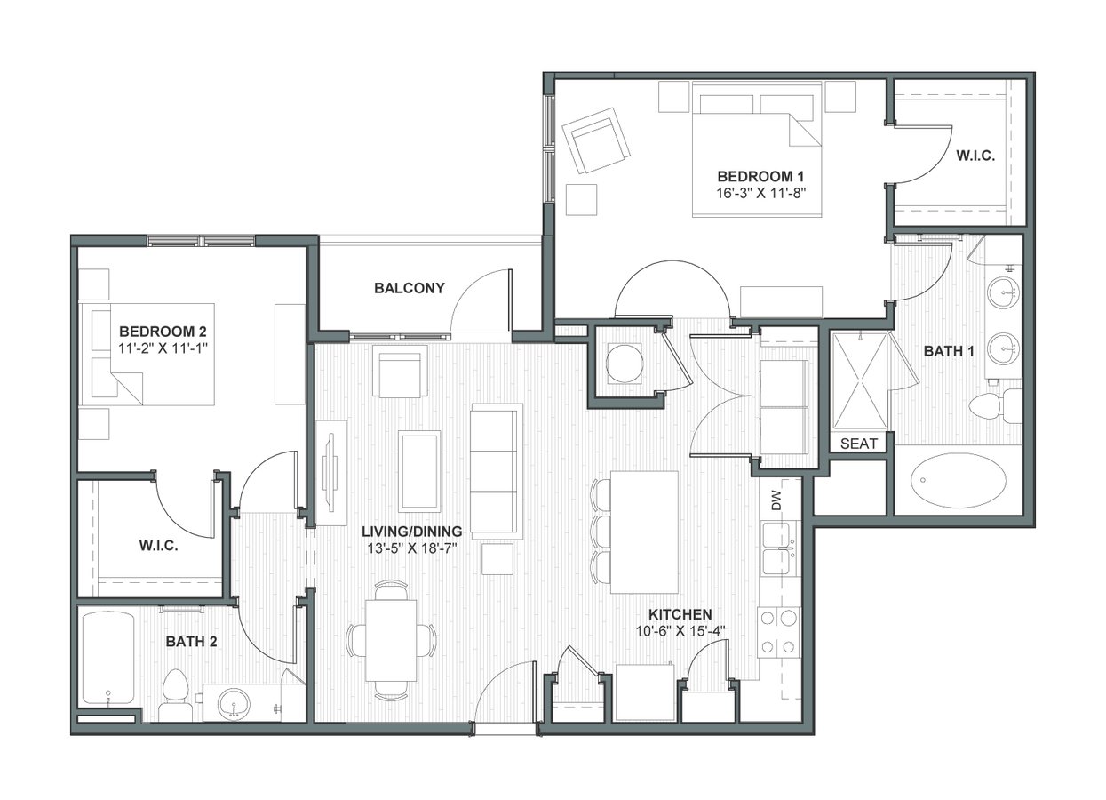 2 Bedrooms 2 Bathrooms Apartment for rent at Meeting Street Lofts in Charleston, SC