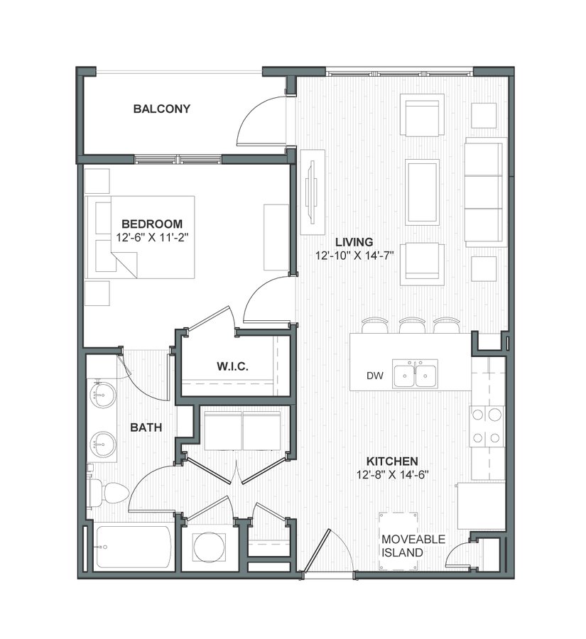 1 Bedroom 1 Bathroom Apartment for rent at Meeting Street Lofts in Charleston, SC