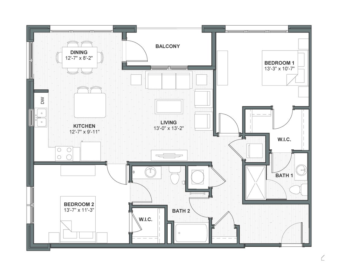2 Bedrooms 2 Bathrooms Apartment for rent at Meeting Street Lofts in Charleston, SC