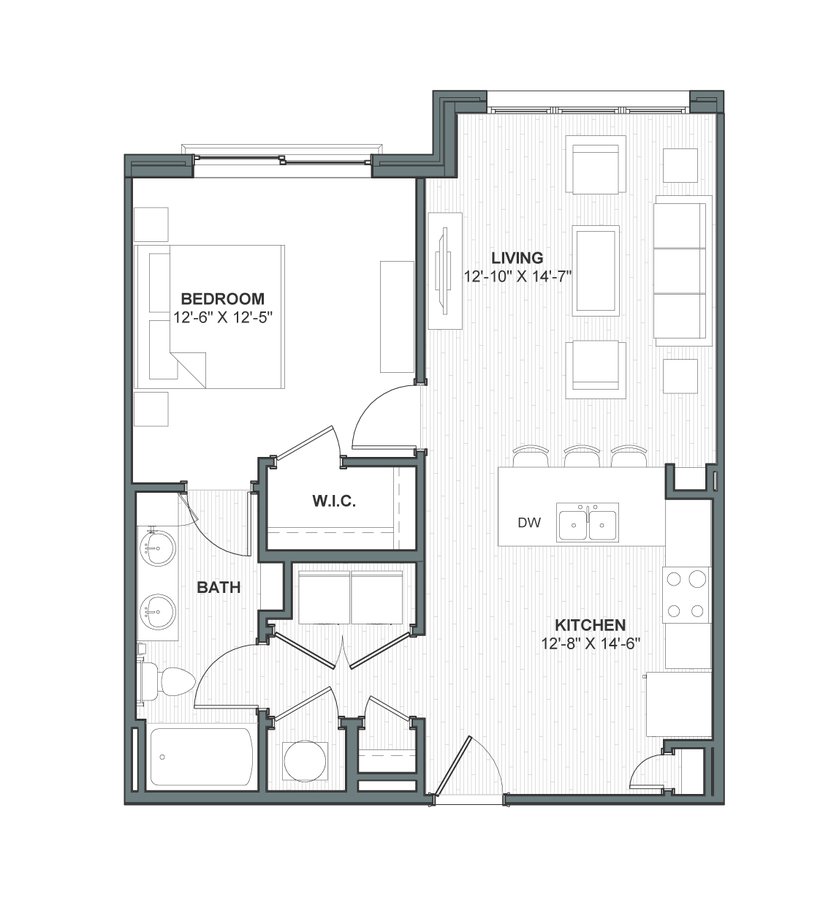 1 Bedroom 1 Bathroom Apartment for rent at Meeting Street Lofts in Charleston, SC