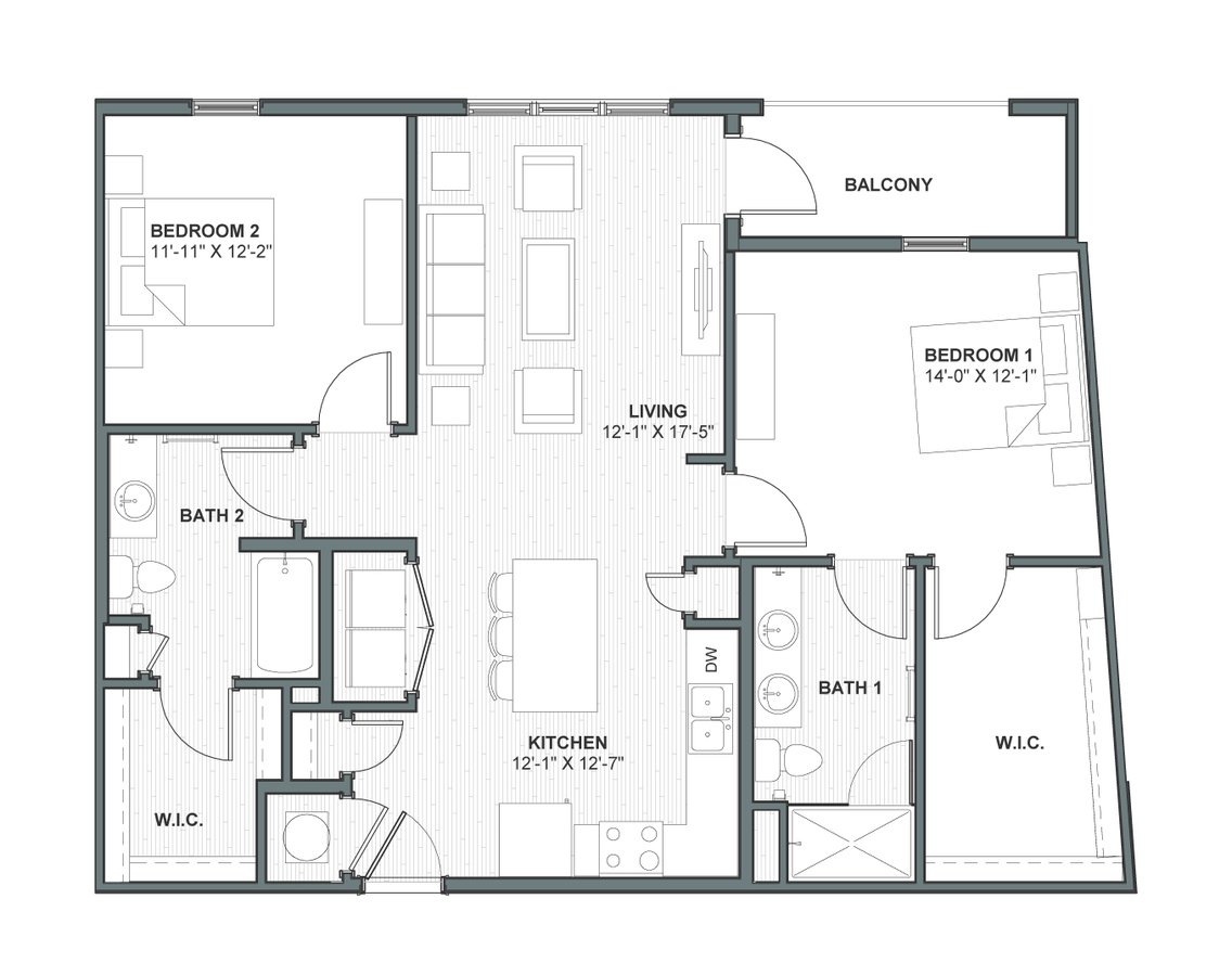 2 Bedrooms 2 Bathrooms Apartment for rent at Meeting Street Lofts in Charleston, SC