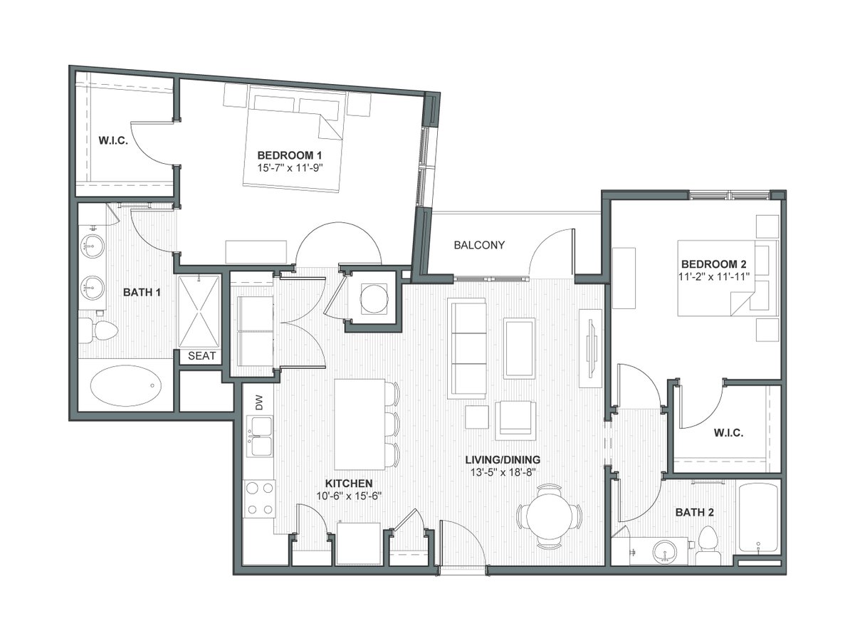 2 Bedrooms 2 Bathrooms Apartment for rent at Meeting Street Lofts in Charleston, SC