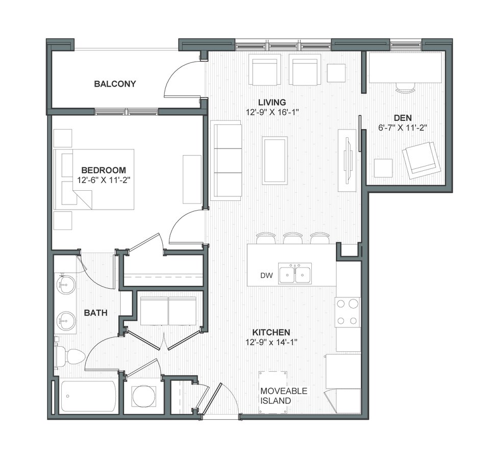 1 Bedroom 1 Bathroom Apartment for rent at Meeting Street Lofts in Charleston, SC
