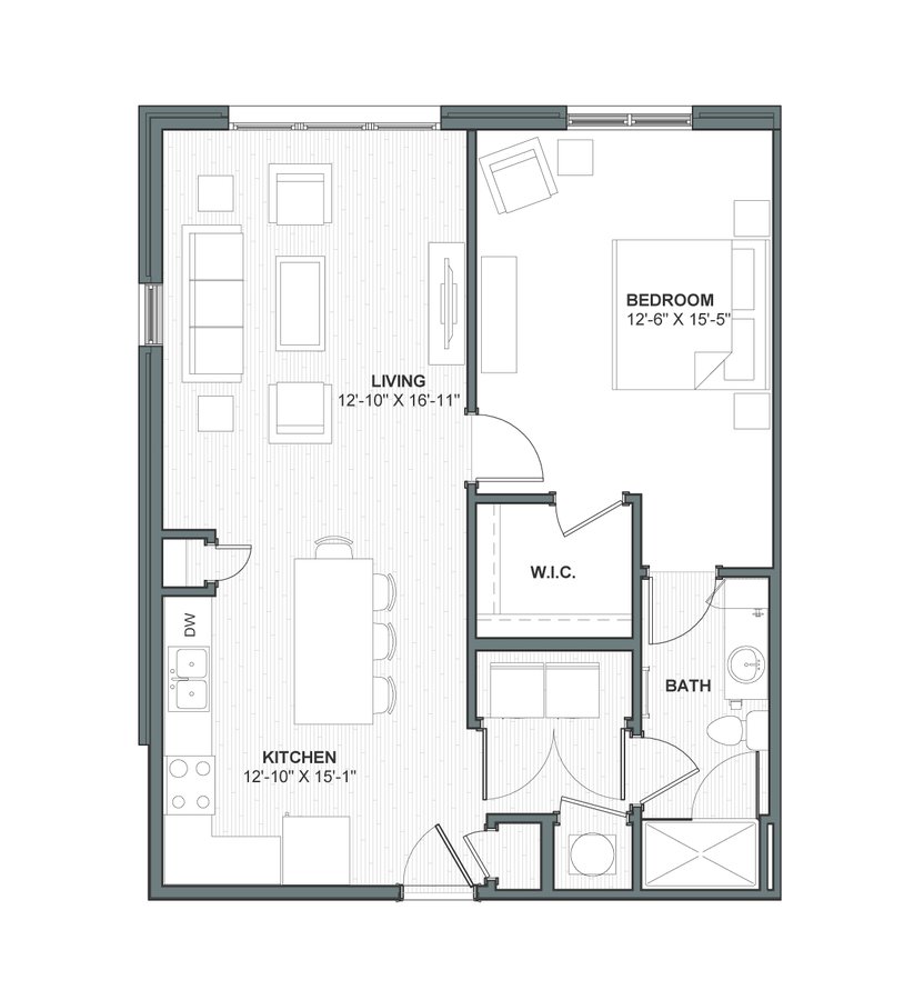 1 Bedroom 1 Bathroom Apartment for rent at Meeting Street Lofts in Charleston, SC