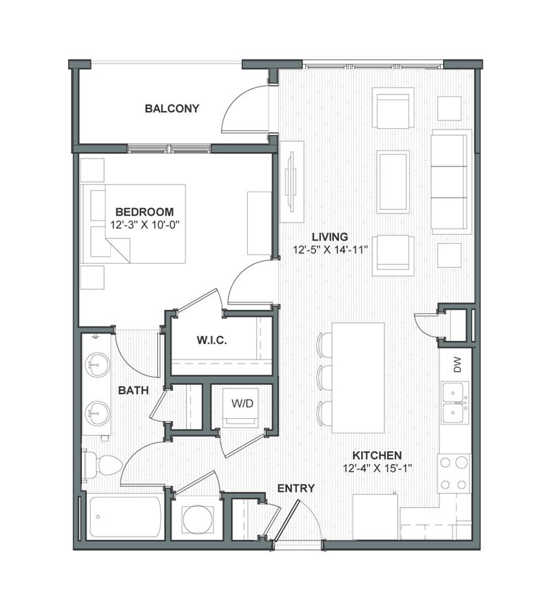 1 Bedroom 1 Bathroom Apartment for rent at Meeting Street Lofts in Charleston, SC