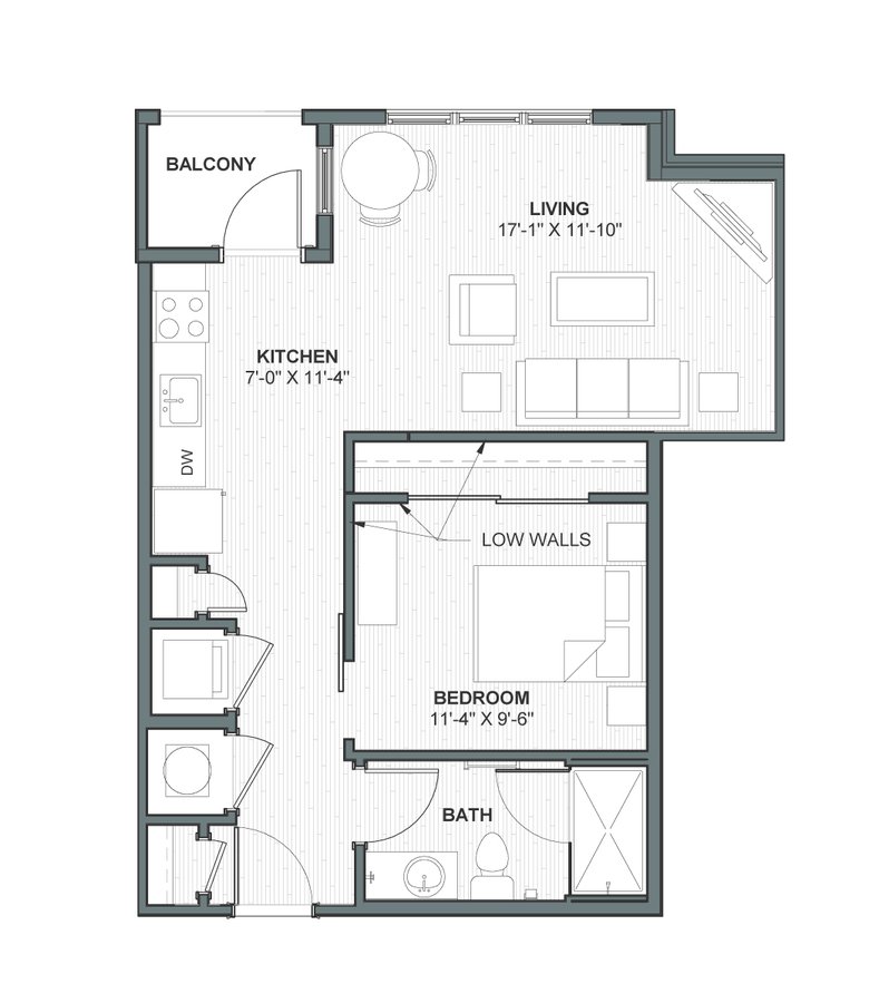 1 Bedroom 1 Bathroom Apartment for rent at Meeting Street Lofts in Charleston, SC