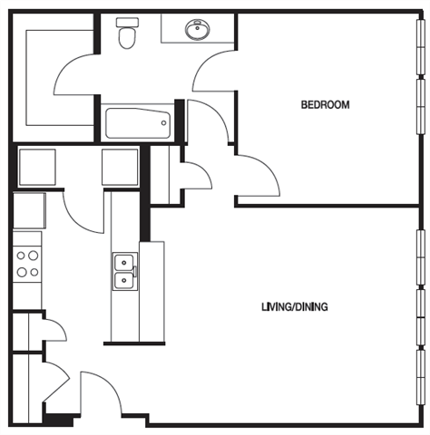 1 Bedroom 1 Bathroom Apartment for rent at Biltmore at Midtown in Atlanta, GA