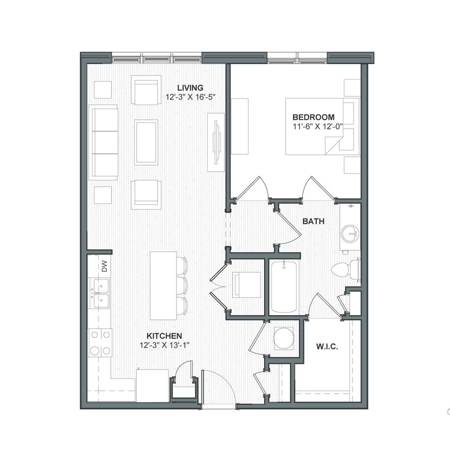 1 Bedroom 1 Bathroom Apartment for rent at Meeting Street Lofts in Charleston, SC