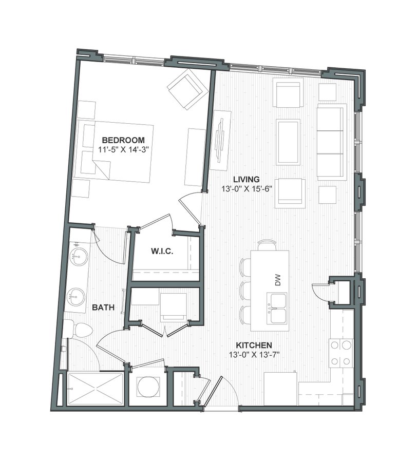 1 Bedroom 1 Bathroom Apartment for rent at Meeting Street Lofts in Charleston, SC