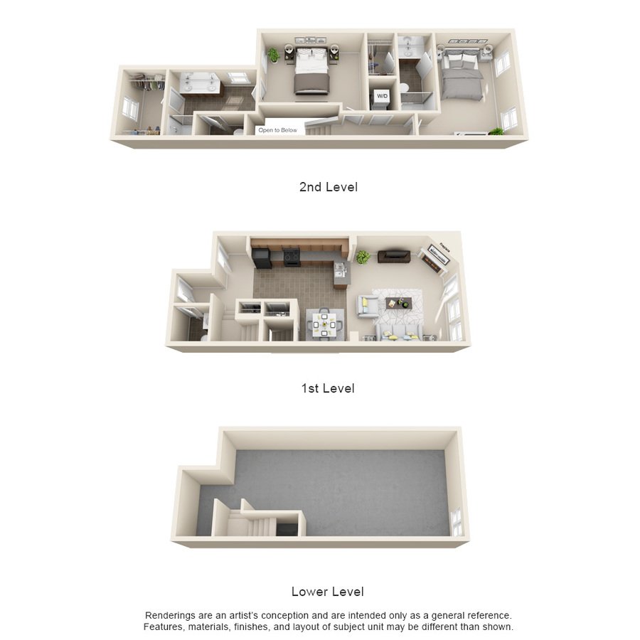 2 Bedrooms 2 Bathrooms Apartment for rent at Bennington Park Townhomes in Kansas City, MO
