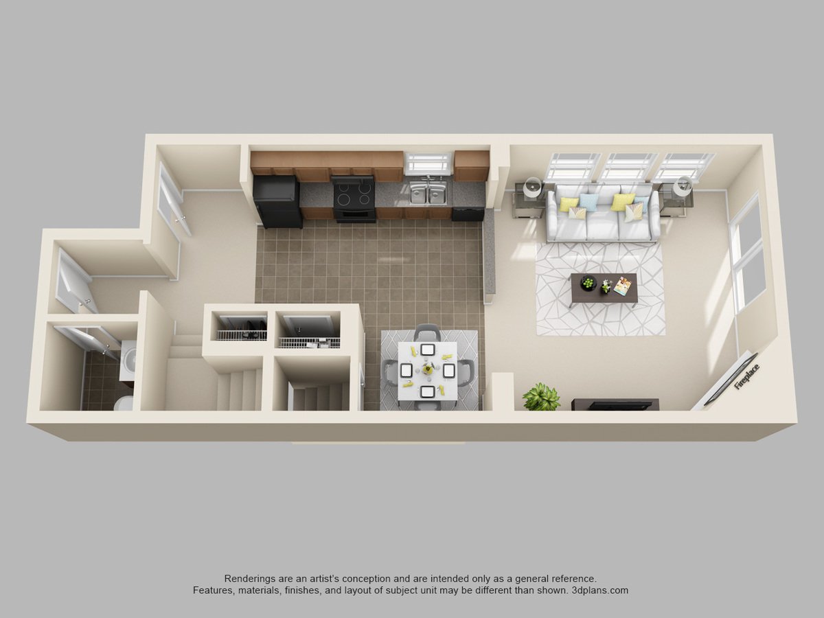 3 Bedrooms 2 Bathrooms Apartment for rent at Bennington Park Townhomes in Kansas City, MO