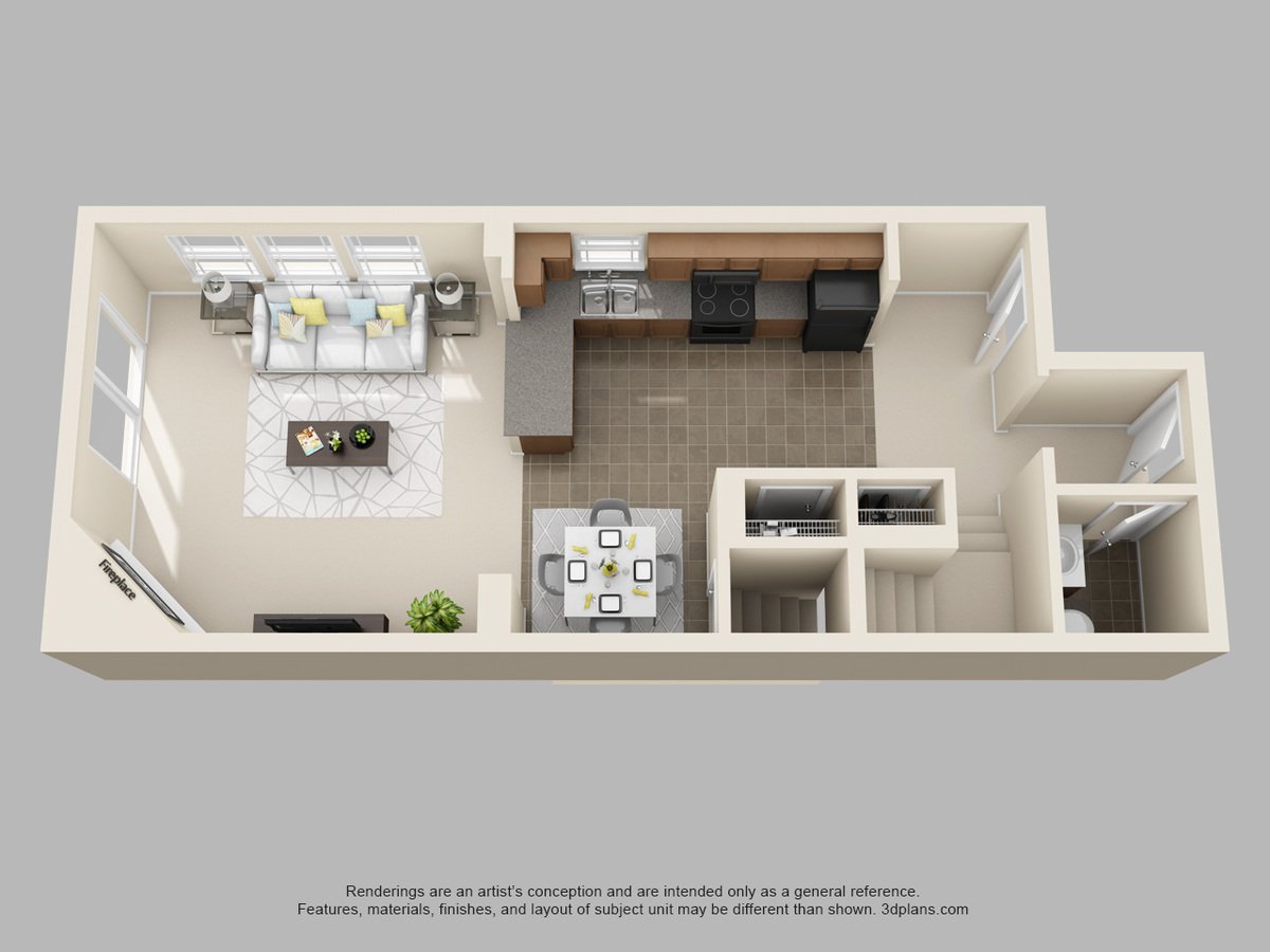 3 Bedrooms 2 Bathrooms Apartment for rent at Bennington Park Townhomes in Kansas City, MO