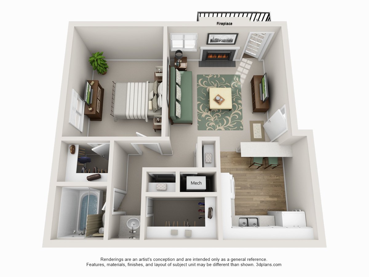 1 Bedroom 1 Bathroom Apartment for rent at Camelot Village in Omaha, NE