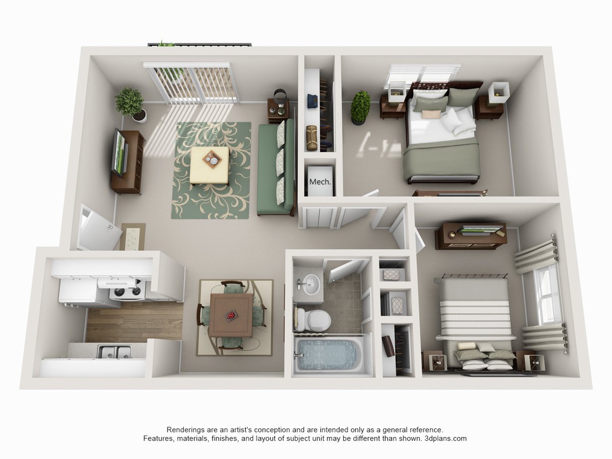 2 Bedrooms 1 Bathroom Apartment for rent at Camelot Village in Omaha, NE