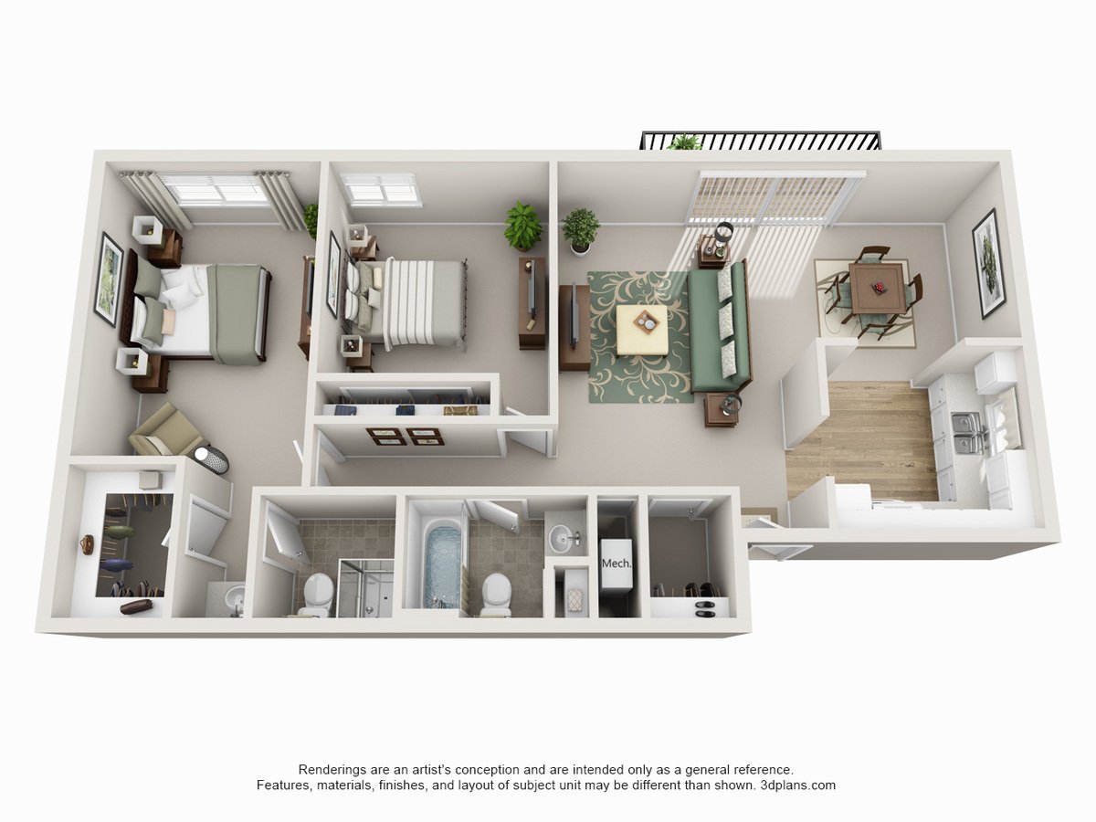 2 Bedrooms 2 Bathrooms Apartment for rent at Camelot Village in Omaha, NE