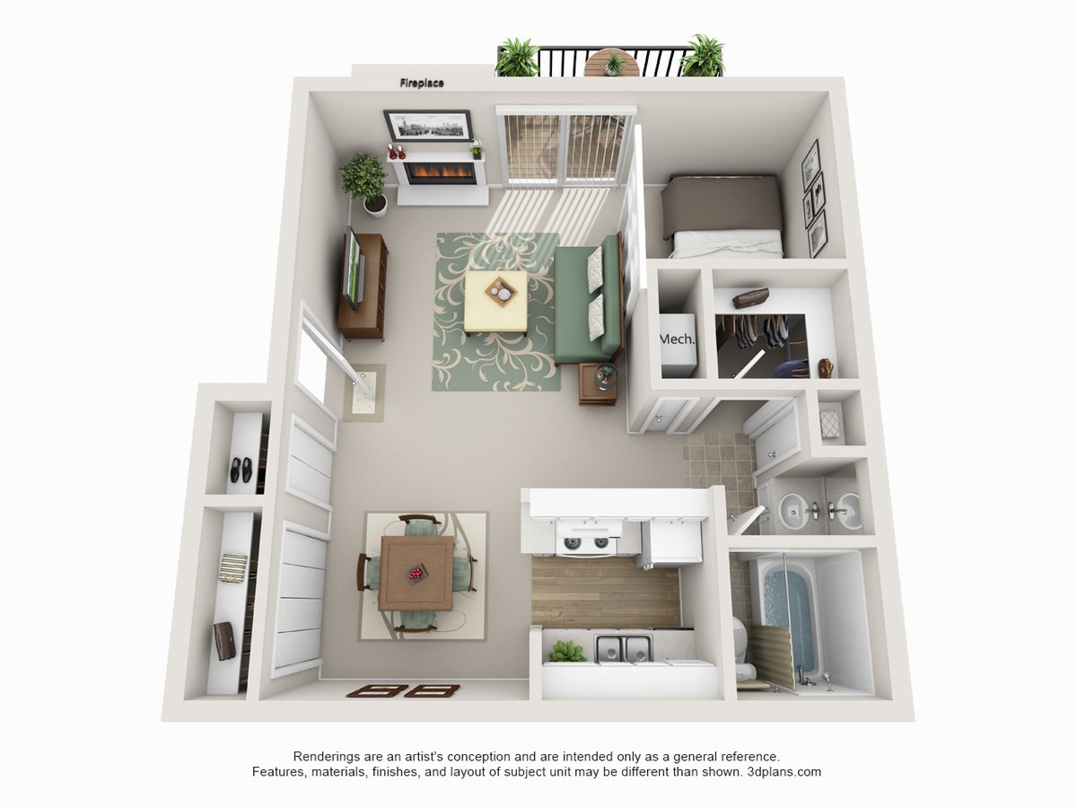 Studio 1 Bathroom Apartment for rent at Camelot Village in Omaha, NE