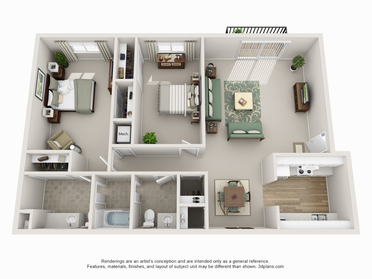 2 Bedrooms 1 Bathroom Apartment for rent at Camelot Village in Omaha, NE