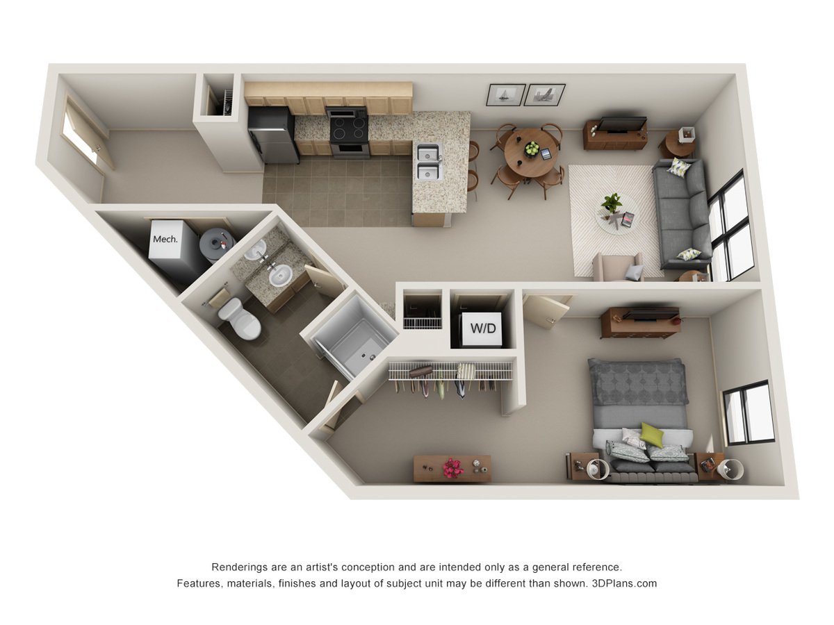 1 Bedroom 1 Bathroom Apartment for rent at L14 Flats in Omaha, NE