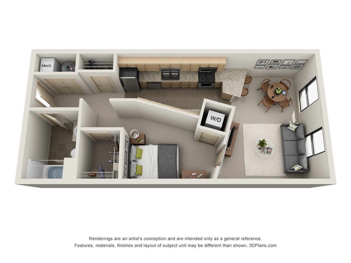 1 Bedroom 1 Bathroom Apartment for rent at L14 Flats in Omaha, NE