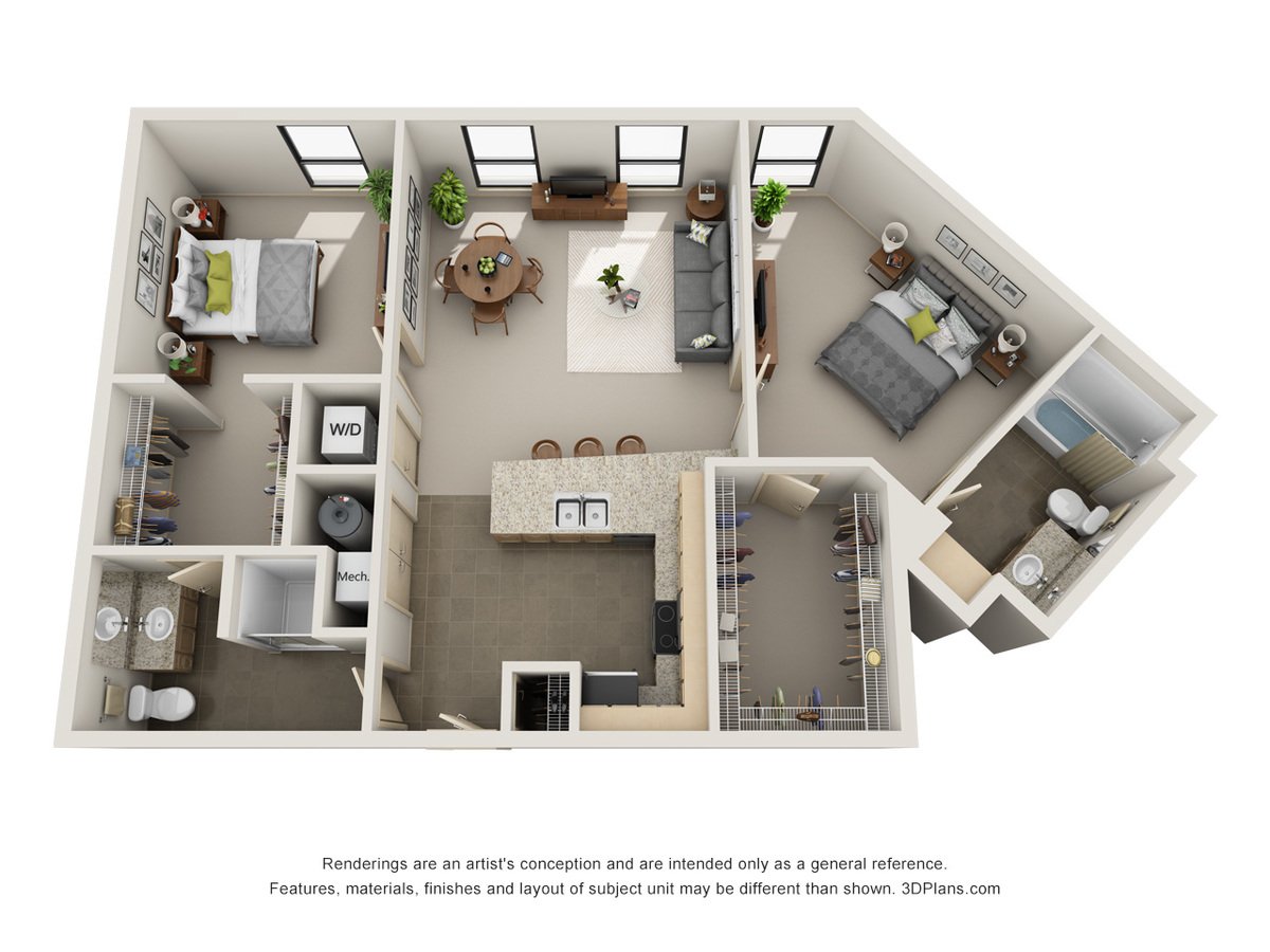 2 Bedrooms 2 Bathrooms Apartment for rent at L14 Flats in Omaha, NE