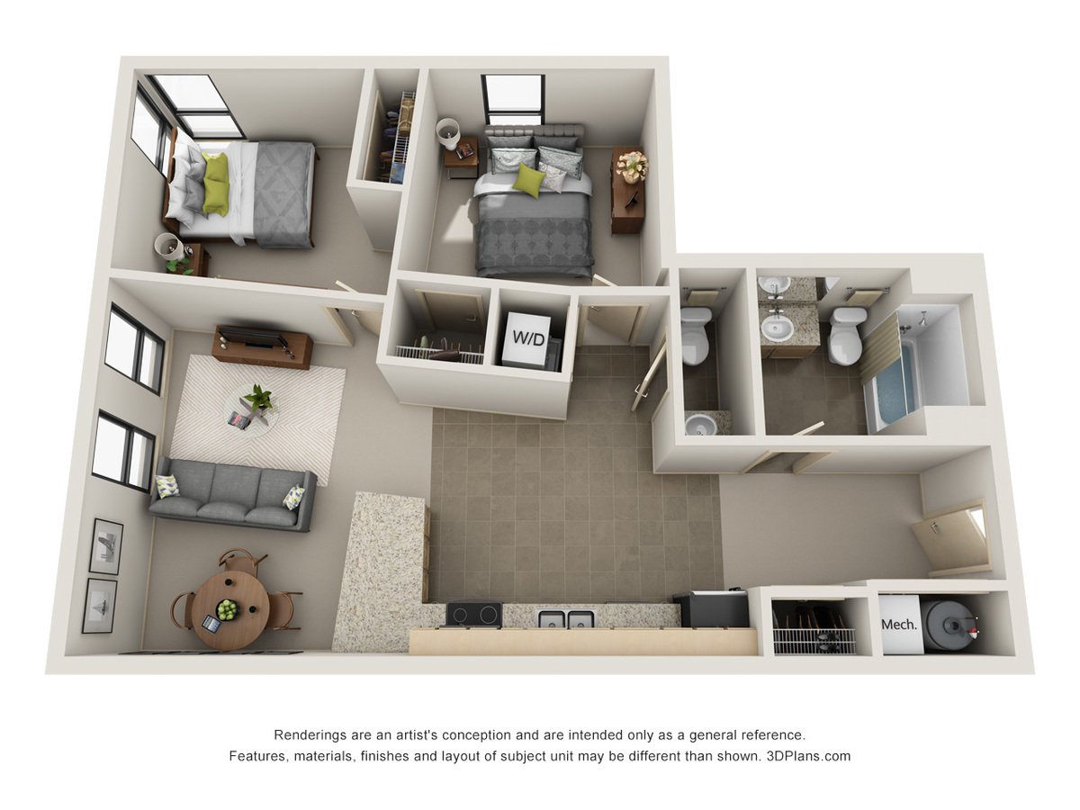 2 Bedrooms 1 Bathroom Apartment for rent at L14 Flats in Omaha, NE