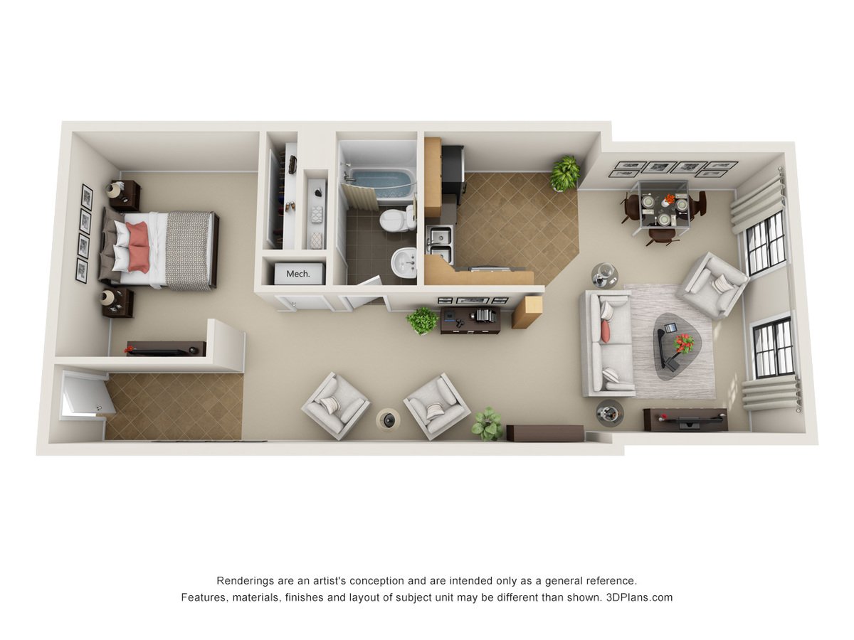 1 Bedroom 1 Bathroom Apartment for rent at L15 Lofts in Omaha, NE