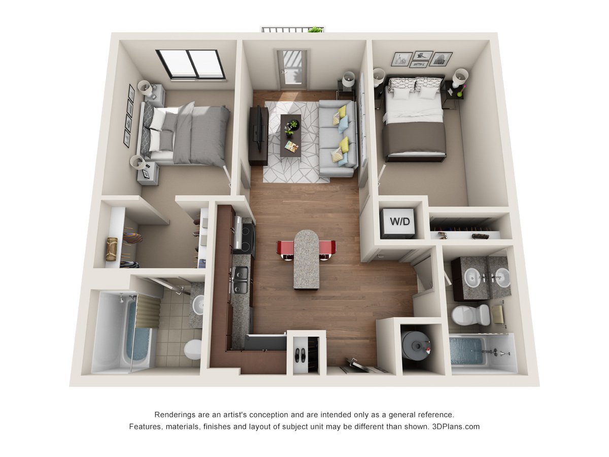 2 Bedrooms 2 Bathrooms Apartment for rent at Jones13 in Omaha, NE
