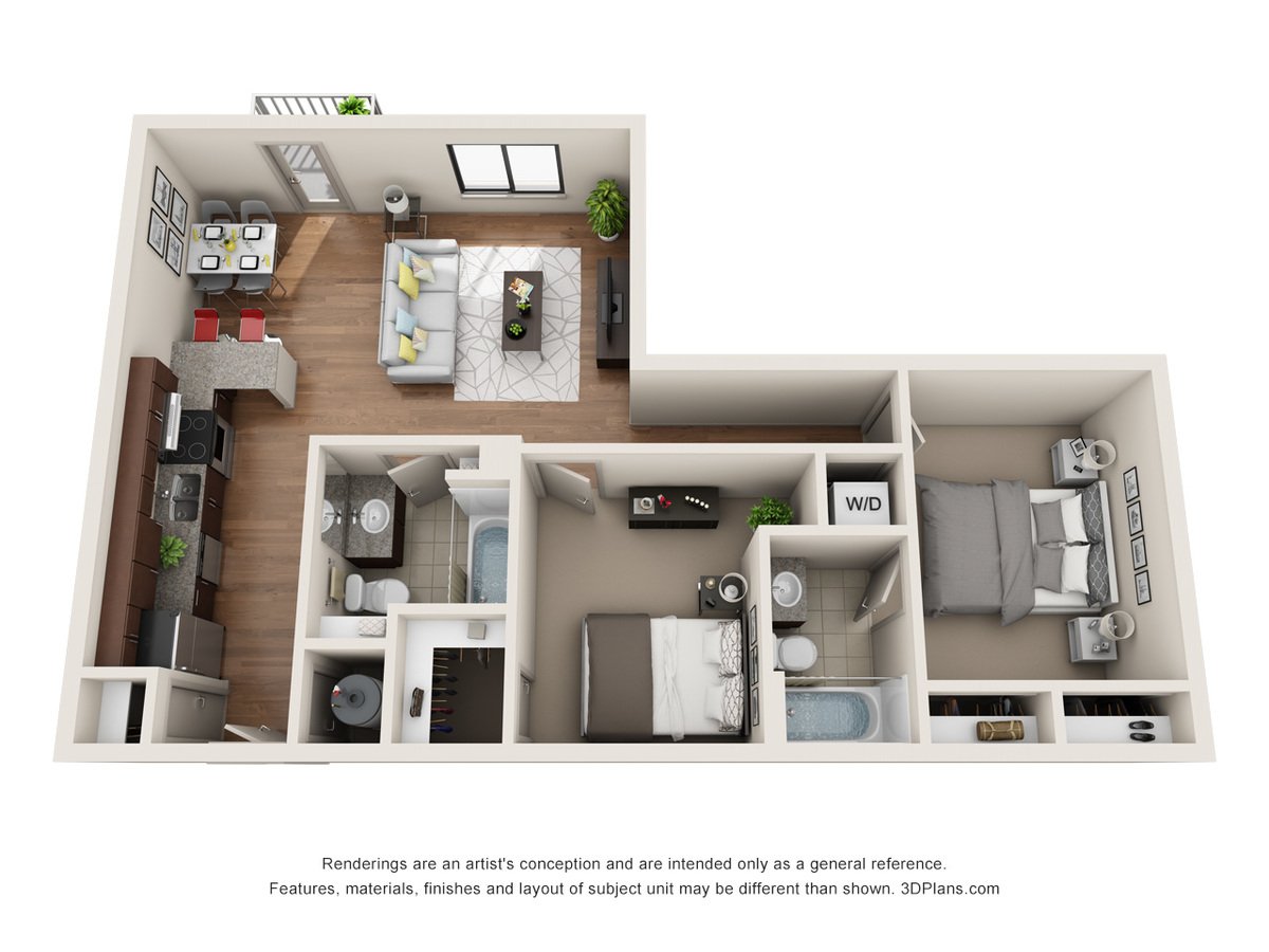 2 Bedrooms 2 Bathrooms Apartment for rent at Jones13 in Omaha, NE