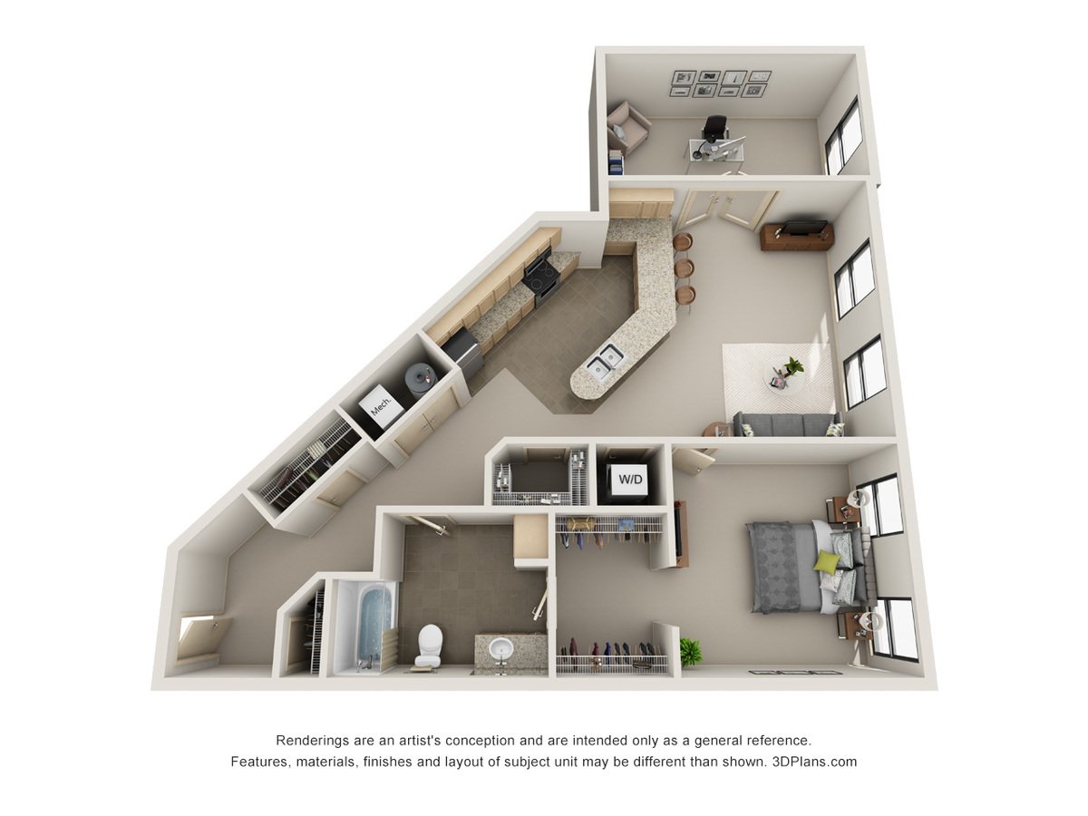 1 Bedroom 1 Bathroom Apartment for rent at L14 Flats in Omaha, NE