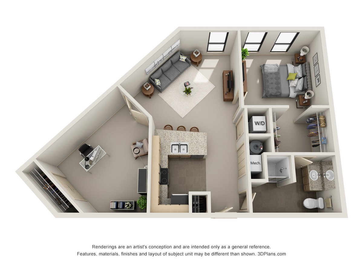 1 Bedroom 1 Bathroom Apartment for rent at L14 Flats in Omaha, NE