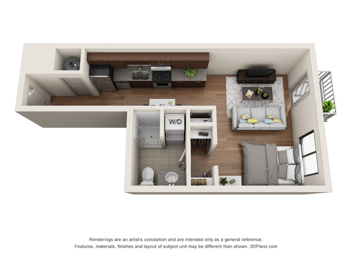Studio 1 Bathroom Apartment for rent at Jones13 in Omaha, NE