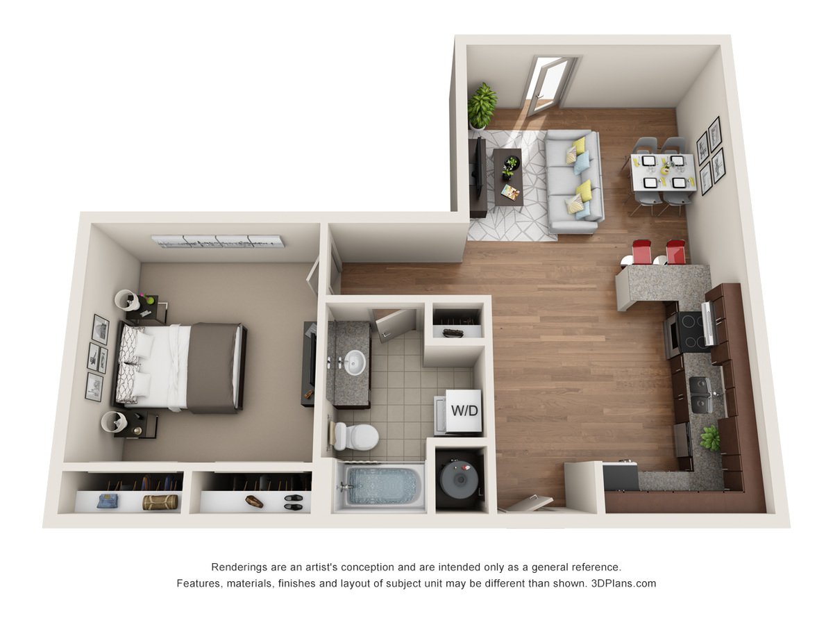 1 Bedroom 1 Bathroom Apartment for rent at Jones13 in Omaha, NE