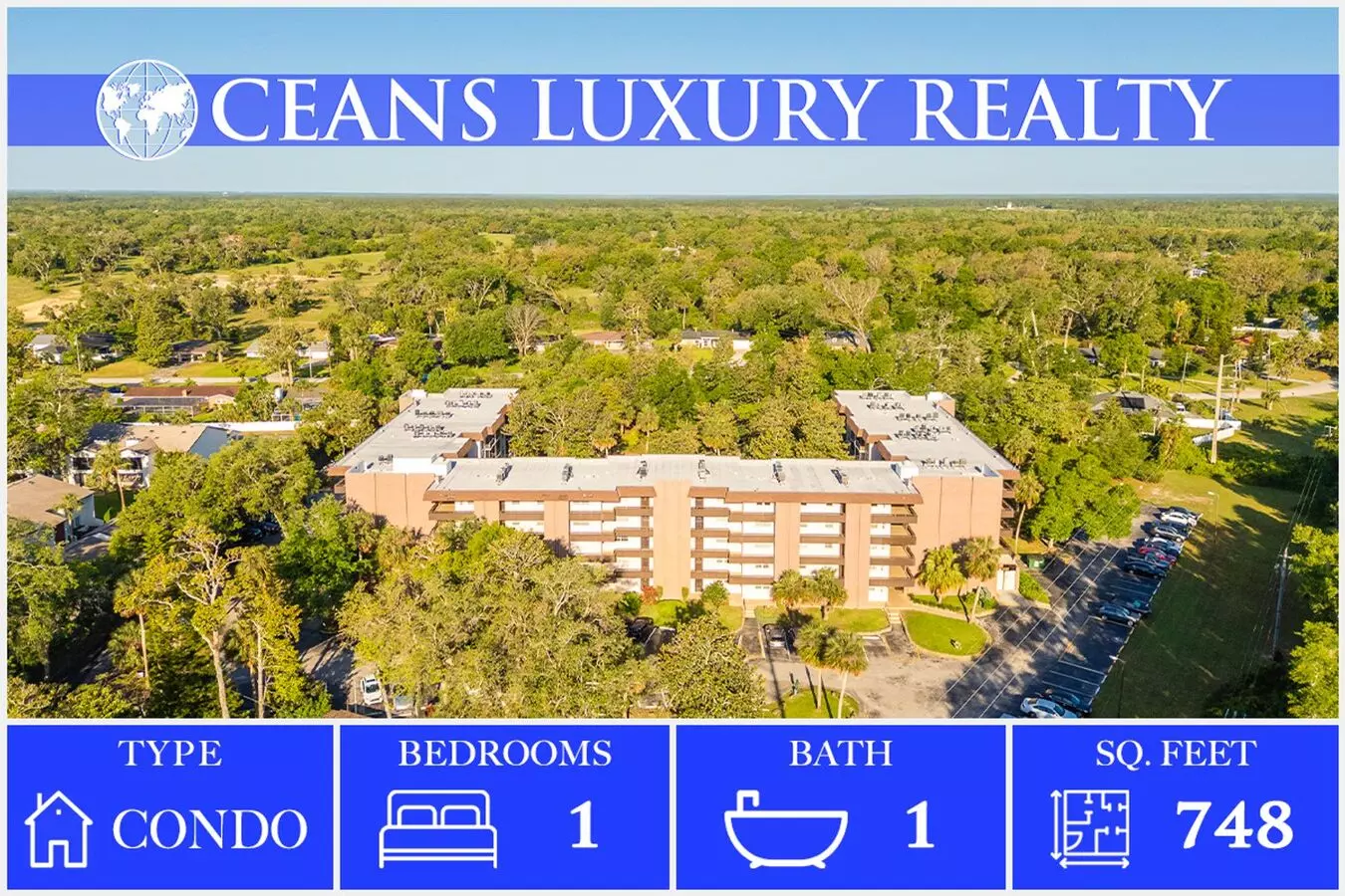 Spacious Condo With Tranquil Surroundings Located In The Heart Of Ormond Apartment for rent in Ormond Beach, FL