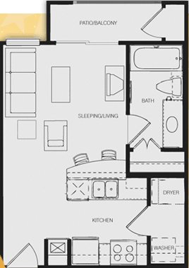 Studio 1 Bathroom Apartment for rent at Republic At Sam Houston in Huntsville, TX