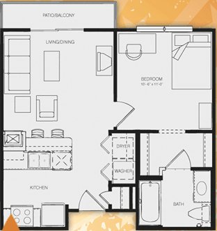 1 Bedroom 1 Bathroom Apartment for rent at Republic At Sam Houston in Huntsville, TX