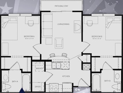 2 Bedrooms 2 Bathrooms Apartment for rent at Republic At Sam Houston in Huntsville, TX