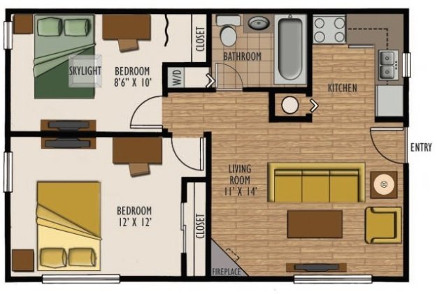 2 Bedrooms 1 Bathroom Apartment for rent at Heritage Apartments in Columbus, OH