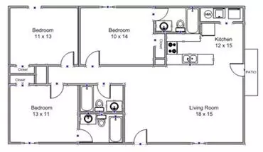 2 of 12 Osp: Kudzu Investments Apartment for rent in Oxford, MS