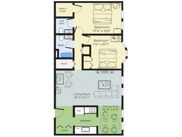 2 Bedrooms 1 Bathroom Apartment for rent at BOULDER PARK APARTMENTS in Nashua, NH