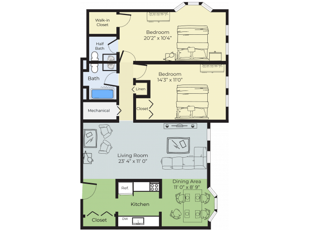 2 Bedrooms 1 Bathroom Apartment for rent at BOULDER PARK APARTMENTS in Nashua, NH
