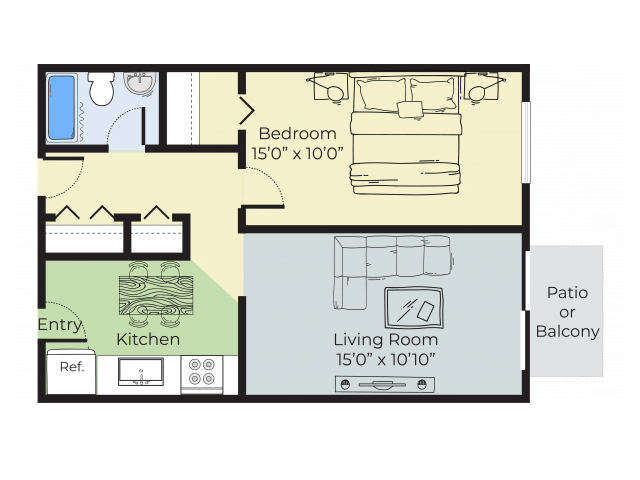 1 Bedroom 1 Bathroom Apartment for rent at Pheasant Run Apartments in Nashua, NH