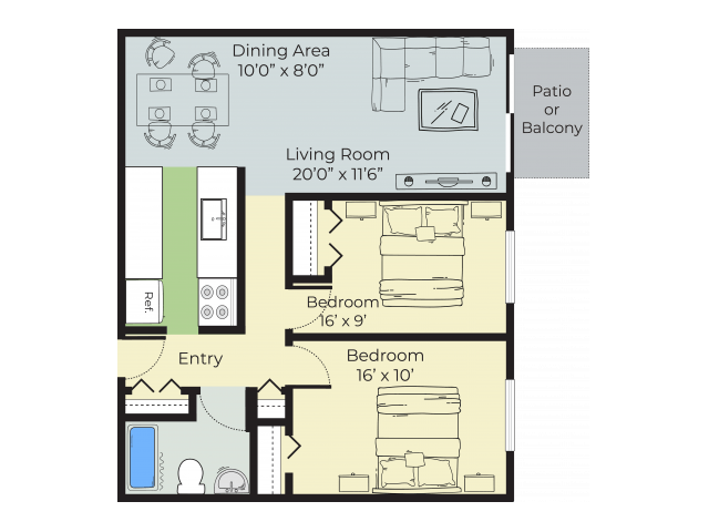 2 Bedrooms 1 Bathroom Apartment for rent at Pheasant Run Apartments in Nashua, NH