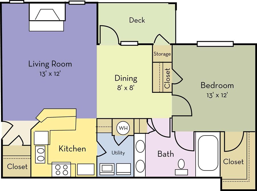 1 Bedroom 1 Bathroom Apartment for rent at Providence Court Apartments in Charlotte, NC