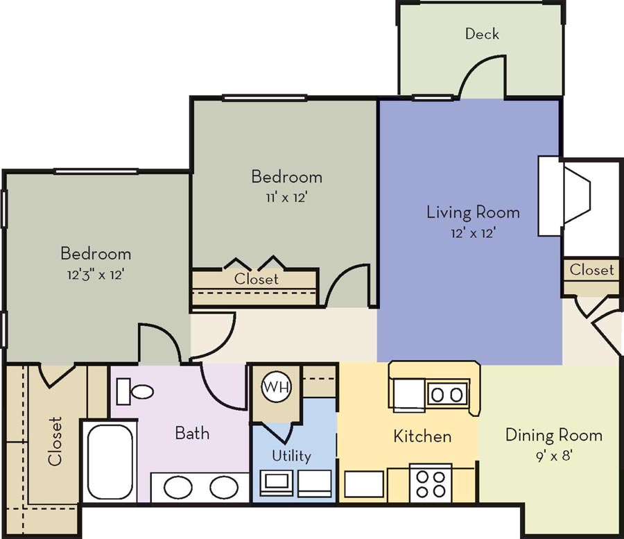 2 Bedrooms 1 Bathroom Apartment for rent at Providence Court Apartments in Charlotte, NC