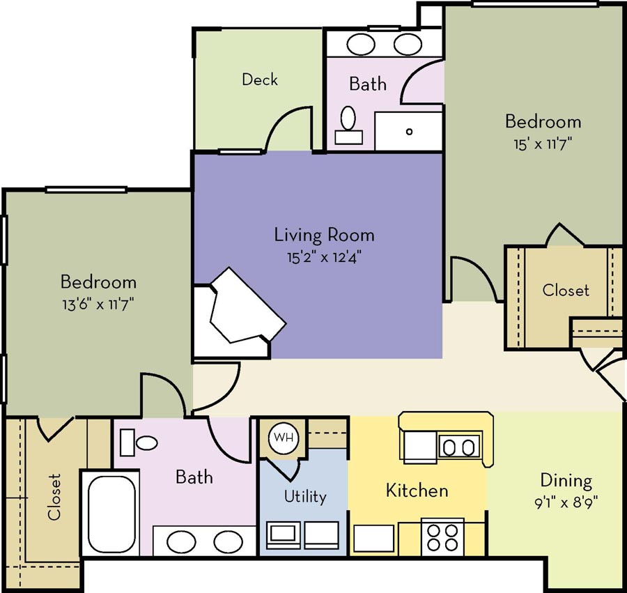 2 Bedrooms 2 Bathrooms Apartment for rent at Providence Court Apartments in Charlotte, NC